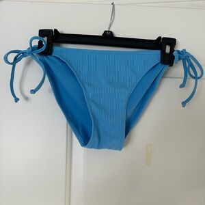 Blue Bikini Bottom with Side Ties